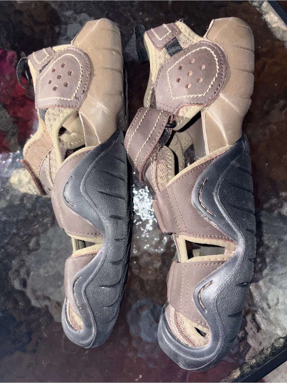 CROCS Slip-On Shoes in Light Tan